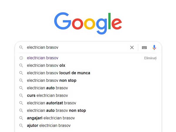 cautare pe google
